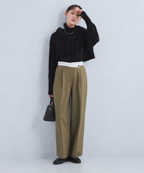 green label relaxing（グリーンレーベルリラクシング）の「EVERY エブリィ ニット タートルネック -ウォッシャブル-（ニット/セーター・レディース・グレー/ブラック/ライトブルー/ダークブラウン/レッド/ダークグレー/ロイヤルブルー・FREE）」の15枚目の写真