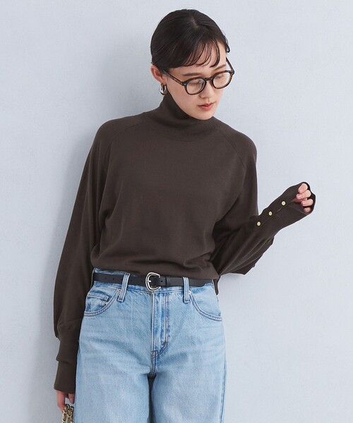 green label relaxing（グリーンレーベルリラクシング）の「EVERY エブリィ ニット タートルネック -ウォッシャブル-（ニット/セーター・レディース・グレー/ブラック/ライトブルー/ダークブラウン/レッド/ダークグレー/ロイヤルブルー・FREE）」の16枚目の写真