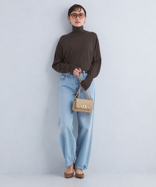 green label relaxing（グリーンレーベルリラクシング）の「EVERY エブリィ ニット タートルネック -ウォッシャブル-（ニット/セーター・レディース・グレー/ブラック/ライトブルー/ダークブラウン/レッド/ダークグレー/ロイヤルブルー・FREE）」の17枚目の写真