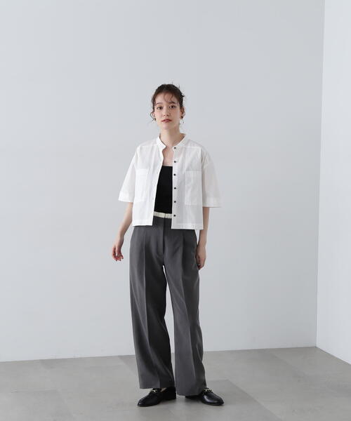 N.（N. Natural Beauty Basic）（エヌエヌナチュラルビューティーベーシック）の「◆ウエストレイヤード風パンツ（スラックス・レディース・グレー/キャメル・SMALL/MEDIUM）」の19枚目の写真