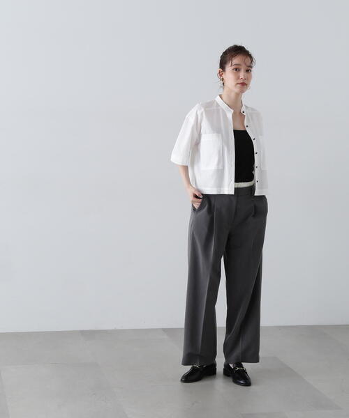 N.（N. Natural Beauty Basic）（エヌエヌナチュラルビューティーベーシック）の「◆ウエストレイヤード風パンツ（スラックス・レディース・グレー/キャメル・SMALL/MEDIUM）」の20枚目の写真