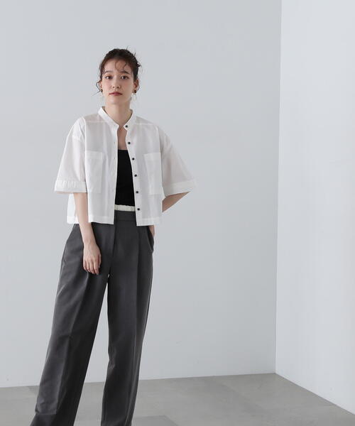 N.（N. Natural Beauty Basic）（エヌエヌナチュラルビューティーベーシック）の「◆ウエストレイヤード風パンツ（スラックス・レディース・グレー/キャメル・SMALL/MEDIUM）」の22枚目の写真