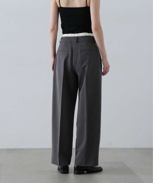 N.（N. Natural Beauty Basic）（エヌエヌナチュラルビューティーベーシック）の「◆ウエストレイヤード風パンツ（スラックス・レディース・グレー/キャメル・SMALL/MEDIUM）」の13枚目の写真