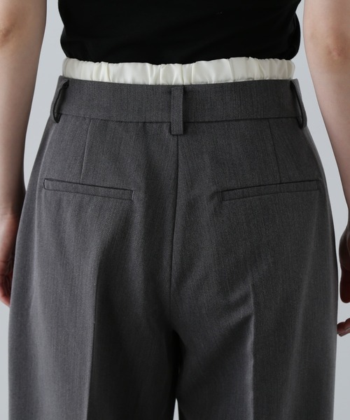 N.（N. Natural Beauty Basic）（エヌエヌナチュラルビューティーベーシック）の「◆ウエストレイヤード風パンツ（スラックス・レディース・グレー/キャメル・SMALL/MEDIUM）」の15枚目の写真