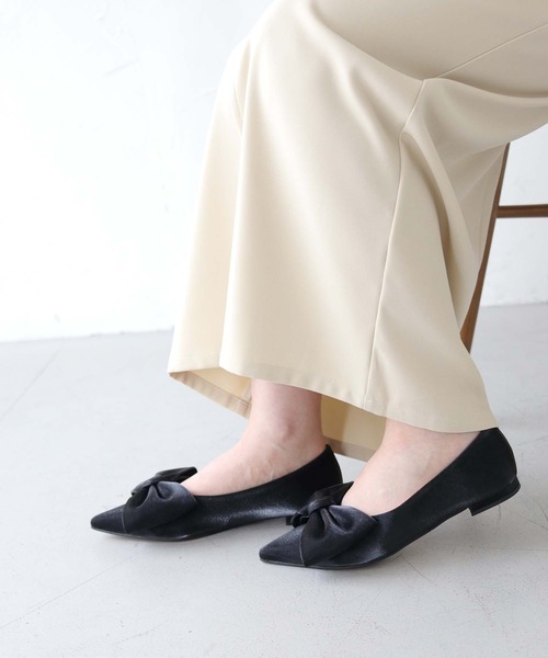 CLEIO(クレイオ)の「【CLEIO】リボンパンプス(パンプス・レディース・アイボリー/ブラック・22.5/23/23.5/24)」の7枚目の写真