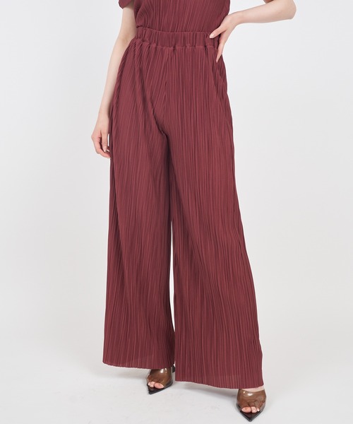 ROYAL PARTY（ロイヤルパーティー）の「カットプリーツワイドパンツ（その他パンツ・レディース・ライトグレー/ブラック/ボルドー・FREE）」の12枚目の写真