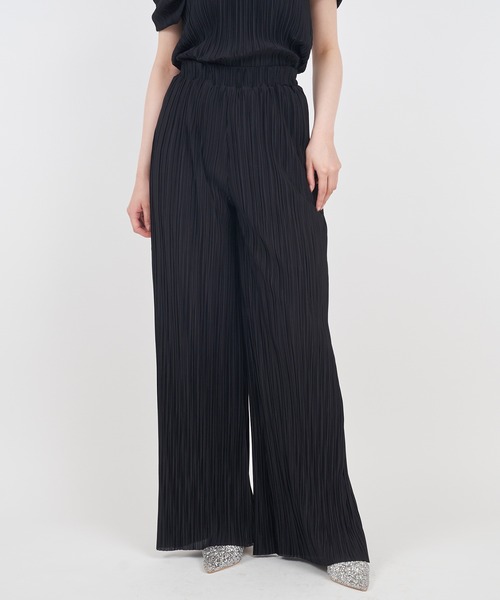 ROYAL PARTY（ロイヤルパーティー）の「カットプリーツワイドパンツ（その他パンツ・レディース・ライトグレー/ブラック/ボルドー・FREE）」の10枚目の写真