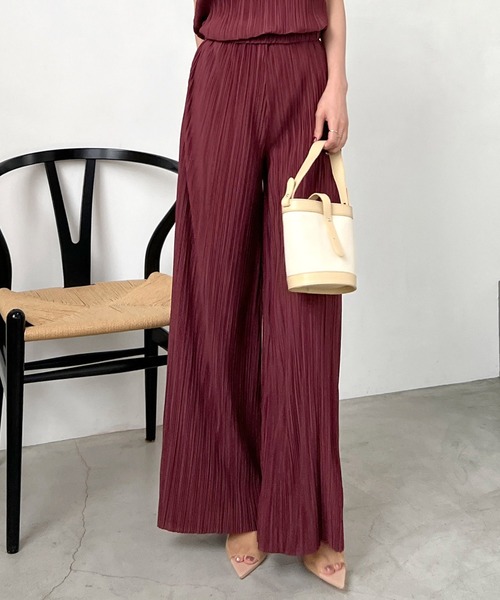 ROYAL PARTY（ロイヤルパーティー）の「カットプリーツワイドパンツ（その他パンツ・レディース・ライトグレー/ブラック/ボルドー・FREE）」の17枚目の写真