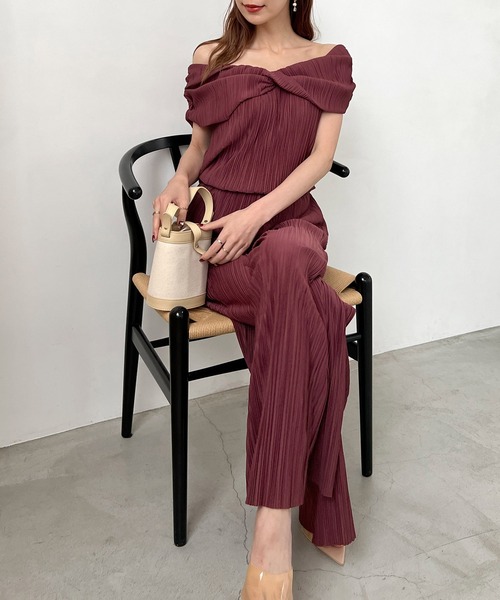 ROYAL PARTY（ロイヤルパーティー）の「カットプリーツワイドパンツ（その他パンツ・レディース・ライトグレー/ブラック/ボルドー・FREE）」の15枚目の写真