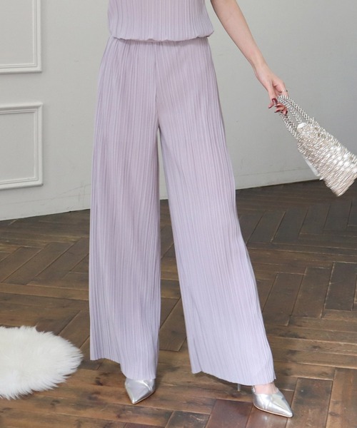 ROYAL PARTY（ロイヤルパーティー）の「カットプリーツワイドパンツ（その他パンツ・レディース・ライトグレー/ブラック/ボルドー・FREE）」の8枚目の写真