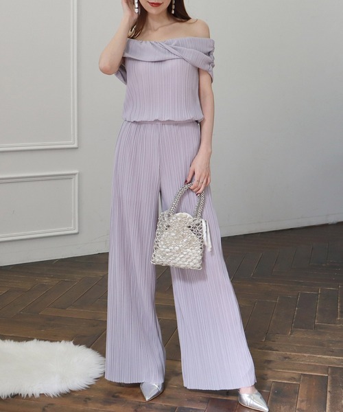 ROYAL PARTY（ロイヤルパーティー）の「カットプリーツワイドパンツ（その他パンツ・レディース・ライトグレー/ブラック/ボルドー・FREE）」の6枚目の写真