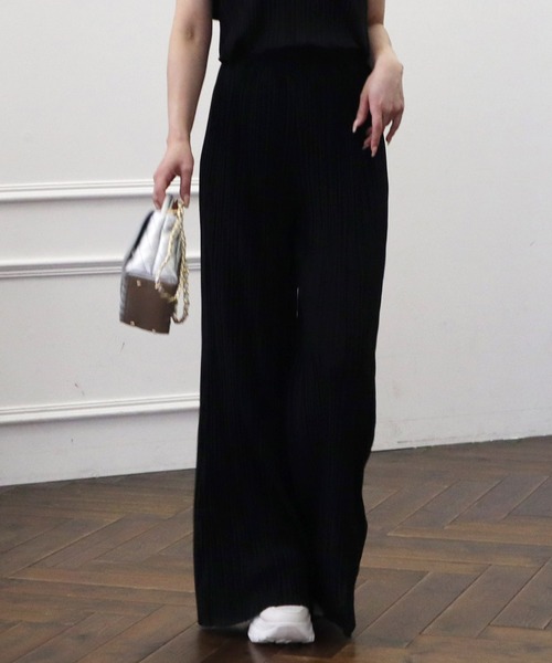 ROYAL PARTY（ロイヤルパーティー）の「カットプリーツワイドパンツ（その他パンツ・レディース・ライトグレー/ブラック/ボルドー・FREE）」の22枚目の写真