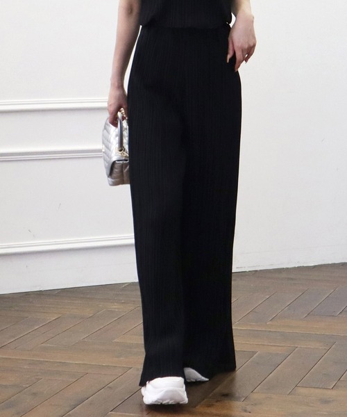 ROYAL PARTY（ロイヤルパーティー）の「カットプリーツワイドパンツ（その他パンツ・レディース・ライトグレー/ブラック/ボルドー・FREE）」の19枚目の写真