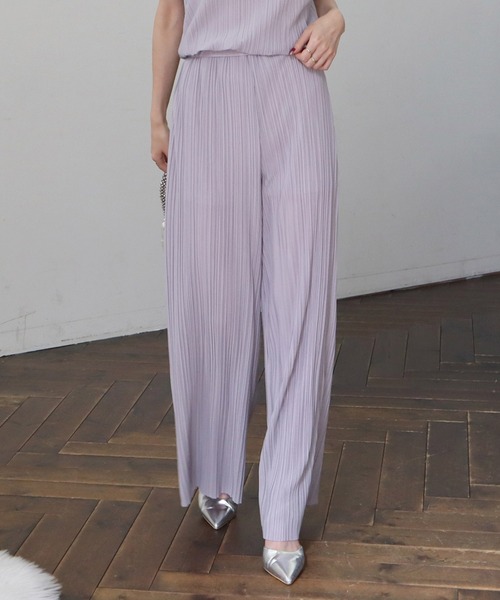 ROYAL PARTY（ロイヤルパーティー）の「カットプリーツワイドパンツ（その他パンツ・レディース・ライトグレー/ブラック/ボルドー・FREE）」の7枚目の写真