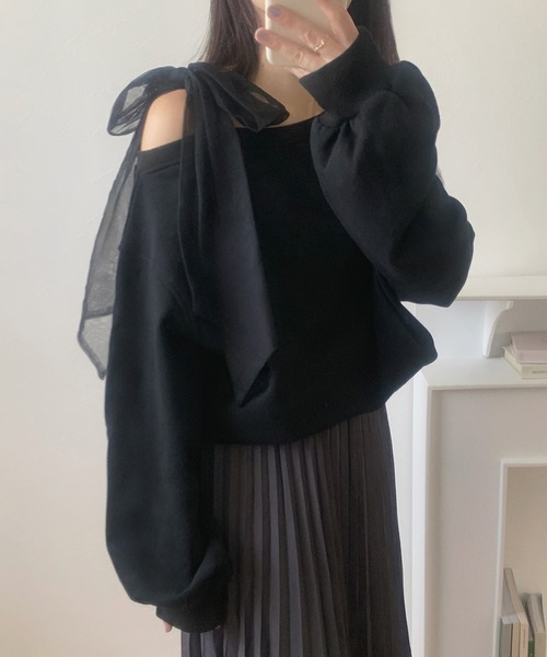 LAUIR（ラウアー）の「【肩リボン取り外し可能】ワンショル