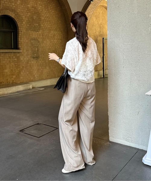 I_am(アイアム)の「fringe jacquard blouse / フリンジジャカードブラウス(シャツ/ブラウス・レディース・ブラック/アイボリー/グレー・FREE)」の11枚目の写真