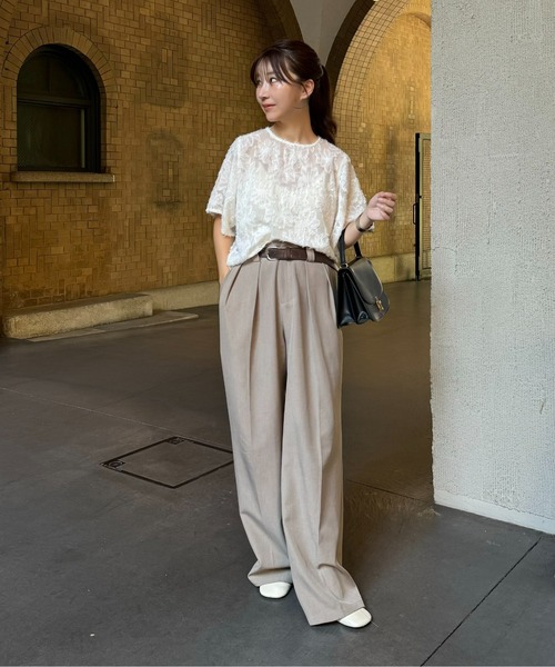 I_am(アイアム)の「fringe jacquard blouse / フリンジジャカードブラウス(シャツ/ブラウス・レディース・ブラック/アイボリー/グレー・FREE)」の10枚目の写真