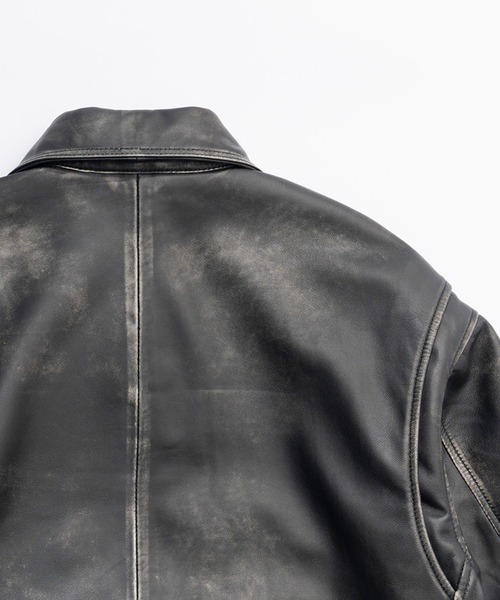 PRANK PROJECT(プランクプロジェクト)の「パディングSHEEPレザーブルゾン / Padded SHEEP Leather Blouson(ブルゾン・レディース・ダークブラウン/ブラック・FREE)」の11枚目の写真