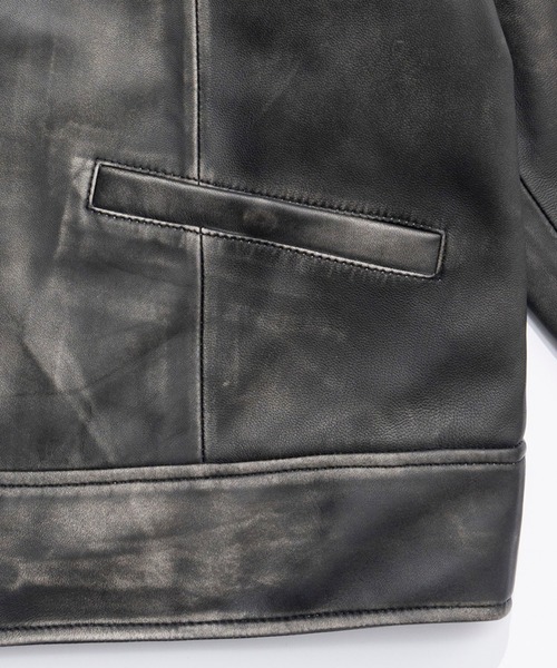 PRANK PROJECT(プランクプロジェクト)の「パディングSHEEPレザーブルゾン / Padded SHEEP Leather Blouson(ブルゾン・レディース・ダークブラウン/ブラック・FREE)」の15枚目の写真