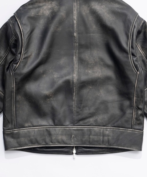 PRANK PROJECT(プランクプロジェクト)の「パディングSHEEPレザーブルゾン / Padded SHEEP Leather Blouson(ブルゾン・レディース・ダークブラウン/ブラック・FREE)」の13枚目の写真