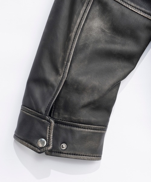 PRANK PROJECT(プランクプロジェクト)の「パディングSHEEPレザーブルゾン / Padded SHEEP Leather Blouson(ブルゾン・レディース・ダークブラウン/ブラック・FREE)」の3枚目の写真