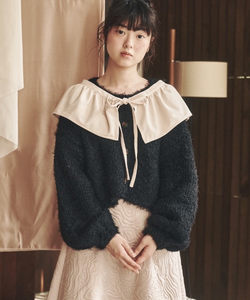 moi tytto(モイテュット)の「ボリュームプードルカーディガン(カーディガン/ボレロ・レディース・ブラウン/ブラック/ナチュラル/ベージュ・FREE)」の8枚目の写真