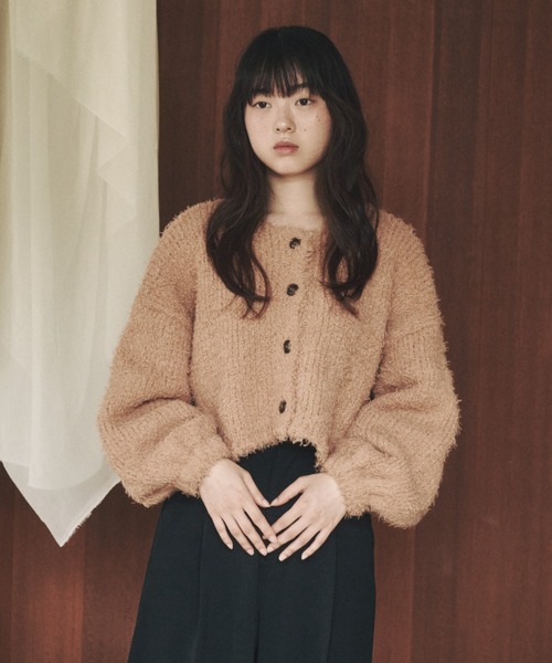 moi tytto(モイテュット)の「ボリュームプードルカーディガン(カーディガン/ボレロ・レディース・ブラウン/ブラック/ナチュラル/ベージュ・FREE)」の11枚目の写真
