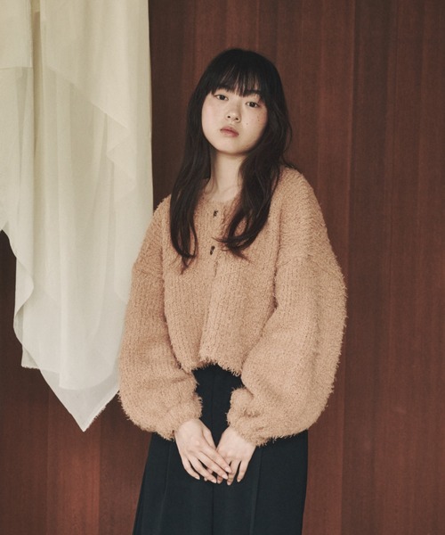 moi tytto(モイテュット)の「ボリュームプードルカーディガン(カーディガン/ボレロ・レディース・ブラウン/ブラック/ナチュラル/ベージュ・FREE)」の12枚目の写真