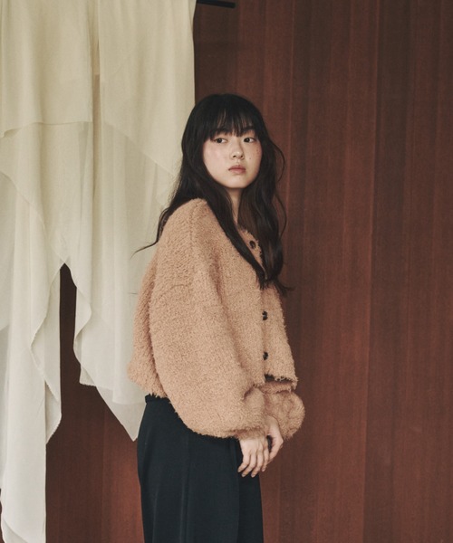 moi tytto(モイテュット)の「ボリュームプードルカーディガン(カーディガン/ボレロ・レディース・ブラウン/ブラック/ナチュラル/ベージュ・FREE)」の19枚目の写真