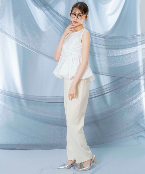 NOELA（ノエラ）の「ハイウエストバックレースアップパンツ（その他パンツ・レディース・ライトグリーン/オフホワイト/ブルー・S/M）」の4枚目の写真