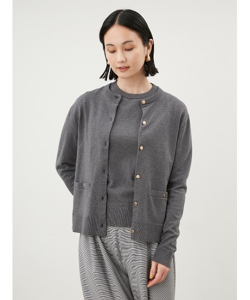 【セール】金釦ポケットデザインニットカーディガン（カーディガン/ボレロ）｜Mila Owen（ミラオーウェン）