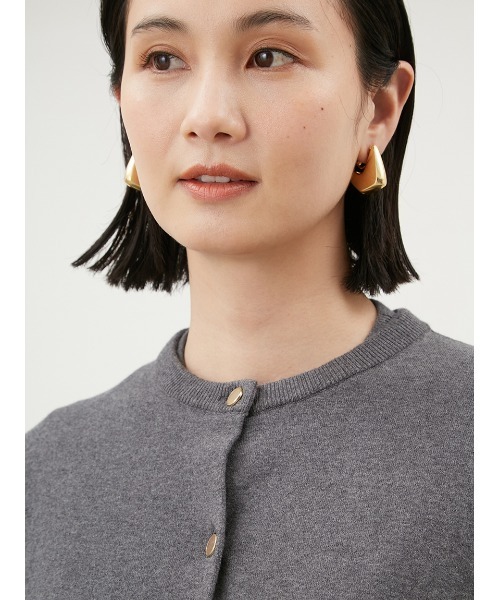 【美品】ミラオーウェン　バイカラー　金ボタン　カーディガン　配色　ポケット Mila Owen（ミラオーウェン）の「金釦ポケットデザインニット