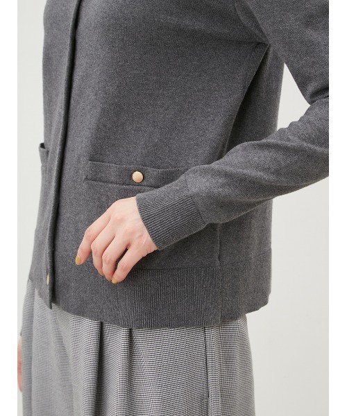 【セール】金釦ポケットデザインニットカーディガン（カーディガン/ボレロ）｜Mila Owen（ミラオーウェン）