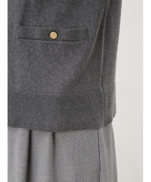 【セール】金釦ポケットデザインニットカーディガン（カーディガン/ボレロ）｜Mila Owen（ミラオーウェン）