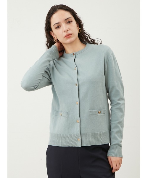 【セール】金釦ポケットデザインニットカーディガン（カーディガン/ボレロ）｜Mila Owen（ミラオーウェン）