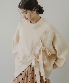 Mila Owen❤︎ノットディテールノースリニットトップス　新品タグ付き Mila Owen新品タグ付きノットディテールノースリニットトップス