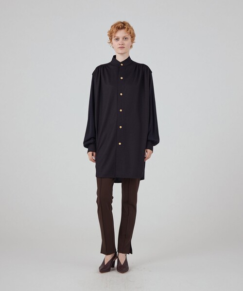 MACPHEE（マカフィー）の「レーヨンナイロン ピンタックレギンス（レギンス/スパッツ・レディース・ダークブラウン/ブラック・36）」の9枚目の写真