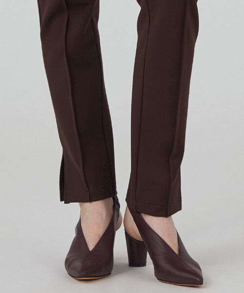 MACPHEE（マカフィー）の「レーヨンナイロン ピンタックレギンス（レギンス/スパッツ・レディース・ダークブラウン/ブラック・36）」の6枚目の写真