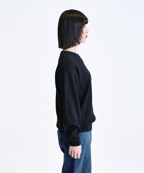 City Ambient Products（シティアンビエントプロダクツ）の「City Ambient Products:〈手洗い可能〉コンパクトリブ ワンポイント ロゴ ニット（ニット/セーター・メンズ・ブラック/スカイブルー/ライトグレー/ベージュ・SMALL/MEDIUM/LARGE）」の20枚目の写真