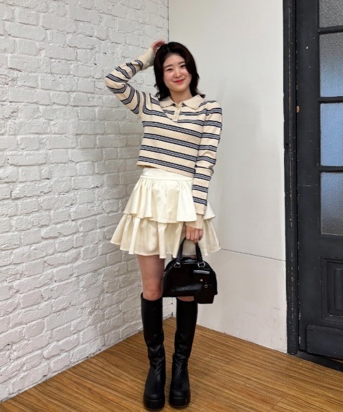 Chico（チコ）の「【5色展開/500mlペットボトル収納可】チャーム付ミニボストンバッグ（ボストンバッグ・レディース・ピンクベージュ/アイボリー/ブラック/レッド/ブラウン・FREE）」の8枚目の写真