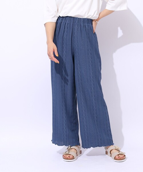 Cutie Blonde（キューティーブロンド）の「【洗える】甘すぎない大人のレース使い ストレートイージーパンツ（その他パンツ・レディース・ブルー/ブラック/ブラウン系その他・02/03/04）」の12枚目の写真