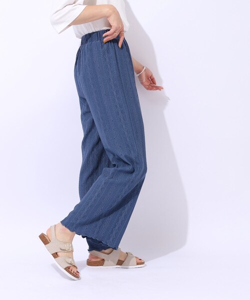 Cutie Blonde（キューティーブロンド）の「【洗える】甘すぎない大人のレース使い ストレートイージーパンツ（その他パンツ・レディース・ブルー/ブラック/ブラウン系その他・02/03/04）」の13枚目の写真