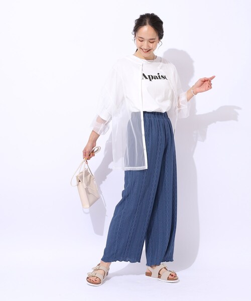 Cutie Blonde（キューティーブロンド）の「【洗える】甘すぎない大人のレース使い ストレートイージーパンツ（その他パンツ・レディース・ブルー/ブラック/ブラウン系その他・02/03/04）」の14枚目の写真