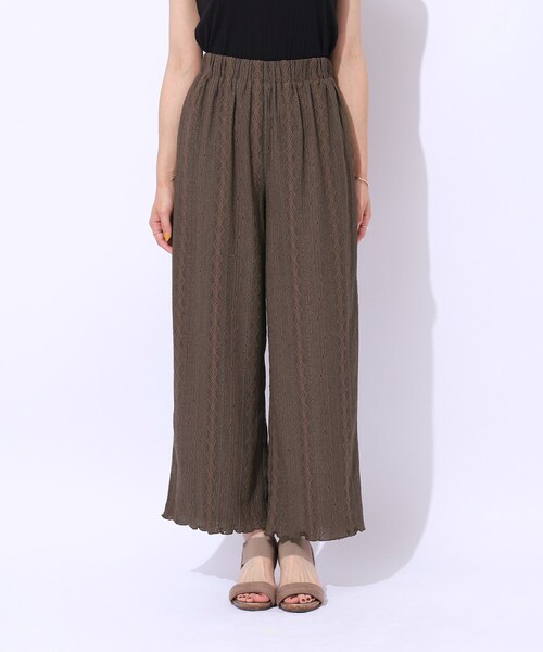 Cutie Blonde（キューティーブロンド）の「【洗える】甘すぎない大人のレース使い ストレートイージーパンツ（その他パンツ・レディース・ブルー/ブラック/ブラウン系その他・02/03/04）」の16枚目の写真