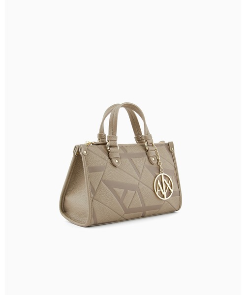 ARMANI EXCHANGE（アルマーニエクスチェンジ）の「【A|X アルマーニ エクスチェンジ】モノグラムロゴ　ミニバッグ（ハンドバッグ・レディース・ベージュ/ブラック×ブラック/ライトブラウン・FREE）」の4枚目の写真