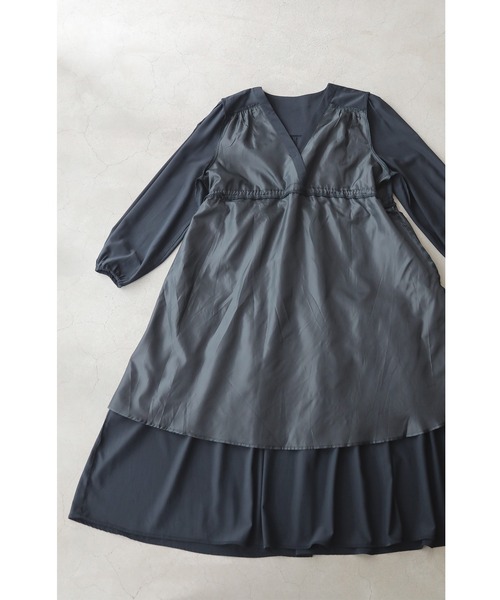 cawaii（カワイイ）の「無地でも華やかな ティアードロングワンピース（ワンピース・レディース・ネイビー/オレンジ・FREE）」の20枚目の写真