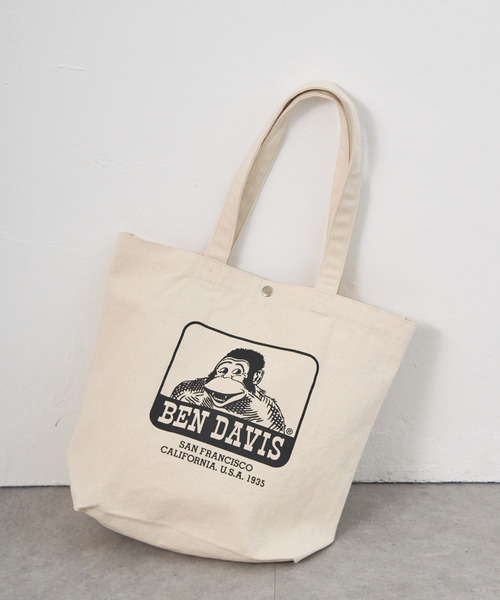 BEN DAVIS（ベンデイビス）の「【BEN DAVIS】ベンデイビス TOTE BAG（トートバッグ・メンズ・ブラック/オリーブ/オフホワイト/ブラウン・フリー）」の2枚目の写真