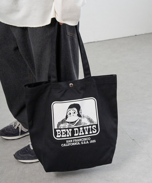 BEN DAVIS（ベンデイビス）の「【BEN DAVIS】ベンデイビス TOTE BAG（トートバッグ・メンズ・ブラック/オリーブ/オフホワイト/ブラウン・フリー）」の11枚目の写真