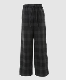 BLOCK CHECK WIDE PANTS
