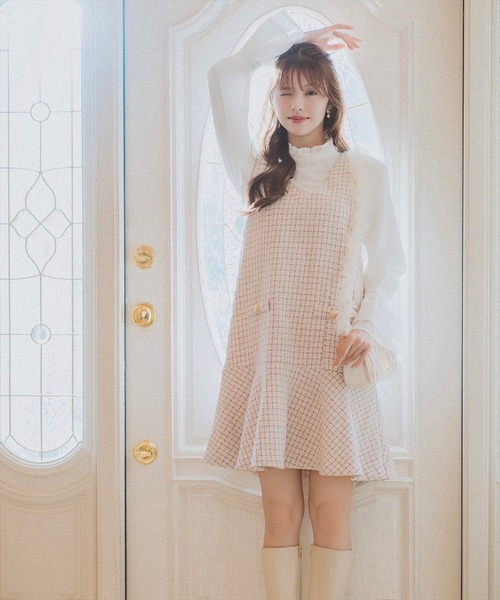 SWINGLE（スウィングル）の「チュールストラップミニショルダーバッグ（ショルダーバッグ・レディース・アイボリー/ブラック・FREE）」の13枚目の写真